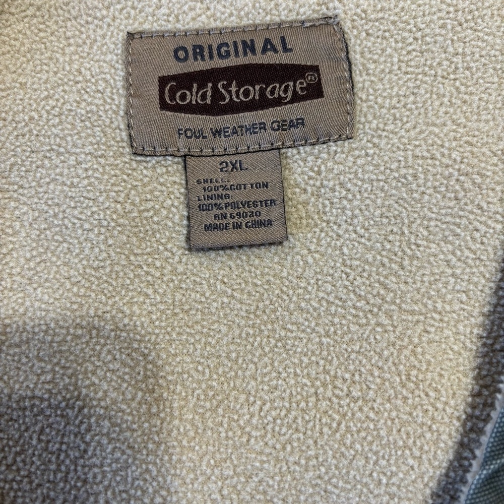 Cold Storage Green And‎ Blue
Fleece Lined Zip Front Cotton Vest Men's Size 2XL - Picture 4 of 7
